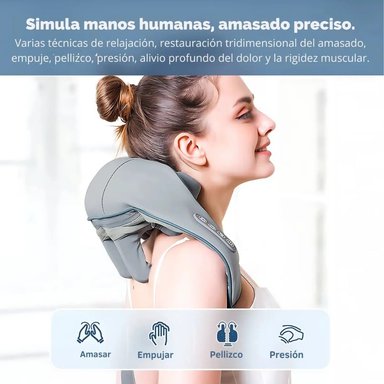 MASAJEADOR RECARGABLE CUELLO ESPALDA HOMBROS RELAJANTE - 6
