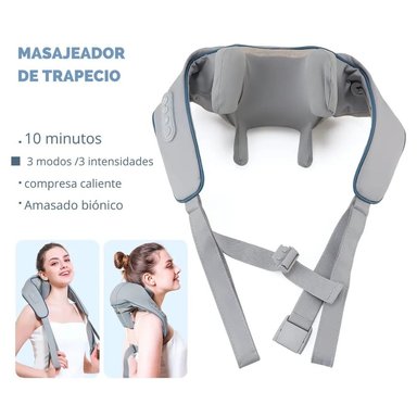 MASAJEADOR RECARGABLE CUELLO ESPALDA HOMBROS RELAJANTE - 7