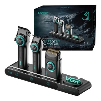 MÁQUINA CORTAR PELO PROFESIONAL VGR KIT 3 EN 1 RECARGABLE - 1
