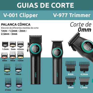 MÁQUINA CORTAR PELO PROFESIONAL VGR KIT 3 EN 1 RECARGABLE - 8