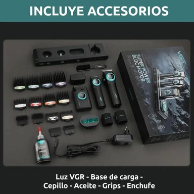 MÁQUINA CORTAR PELO PROFESIONAL VGR KIT 3 EN 1 RECARGABLE - 10