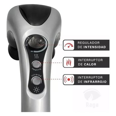 MASAJEADOR CORPORAL ELÉCTRICO CON DOBLE CABEZAL INFRARROJO - 7
