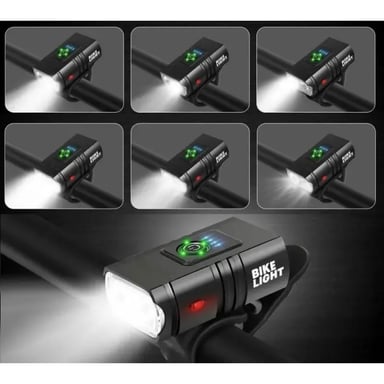LUZ LED DELANTERA PARA BICICLETA RECARGABLE USB 1000 LÚMENES - 5