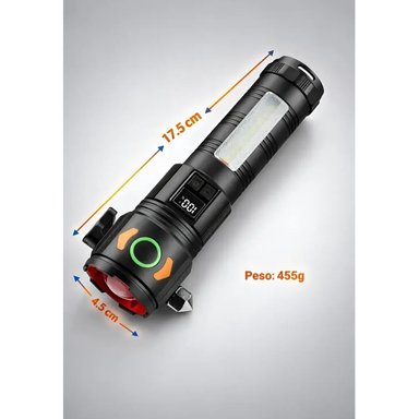 LINTERNA LED POTENTE 30W SENDERISMO CAMPING RECARGABLE USB - 2