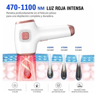 DEPILADORA IPL CON ENFRIAMIENTO INDOLORA 3 EN 1 LUZ PULSADA USO CORPORAL EN CASA - 7