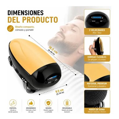 MASAJEADOR VIBRATORIO PROFESIONAL PARA BARBERÍA - 4