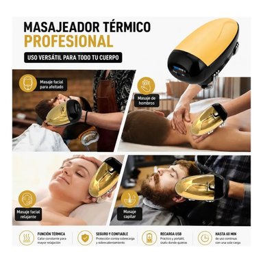 MASAJEADOR VIBRATORIO PROFESIONAL PARA BARBERÍA - 6