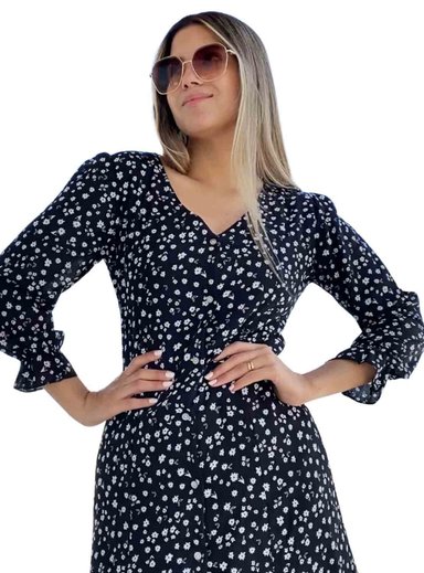 VESTIDO MIDI MUJER JAROLA LETY GASA ESTAMPADO - 1