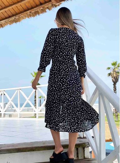 VESTIDO MIDI MUJER JAROLA LETY GASA ESTAMPADO - 2