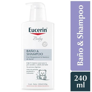 EUCERIN BABY BAÑO Y SHAMPOO PARA BEBÉ 240ML - 1