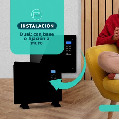 ESTUFA PANEL CONVECTOR DE VIDRIO KENDAL GH-10RM - 3