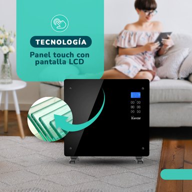 ESTUFA PANEL CONVECTOR DE VIDRIO KENDAL GH-10RM - 6