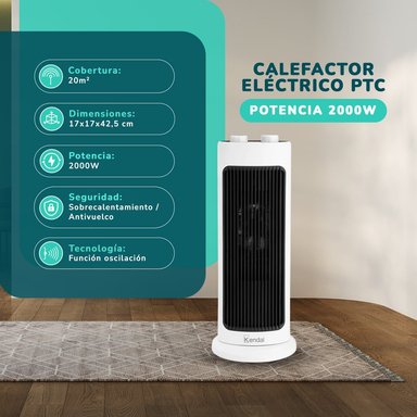 ESTUFA CALEFACTOR DE PTC KENDAL  KPTC-16 TURBO - 6