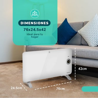 ESTUFA ELÉCTRICA PANEL INTELIGENTE KENDAL WIFI 18 M2 1500W PISO-MURO - 5