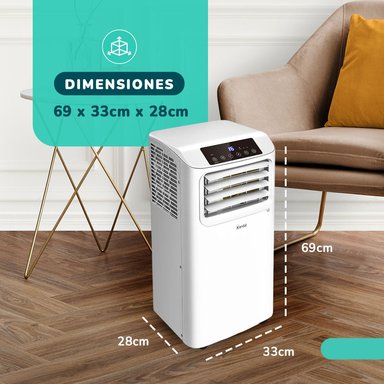 AIRE ACONDICIONADO PORTÁTIL 7000 BTU, FRIO 3 EN 1 CON DESHUMIDIFICADOR - 4