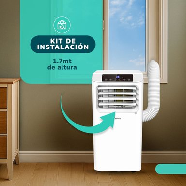 AIRE ACONDICIONADO PORTÁTIL 7000 BTU, FRIO 3 EN 1 CON DESHUMIDIFICADOR - 8
