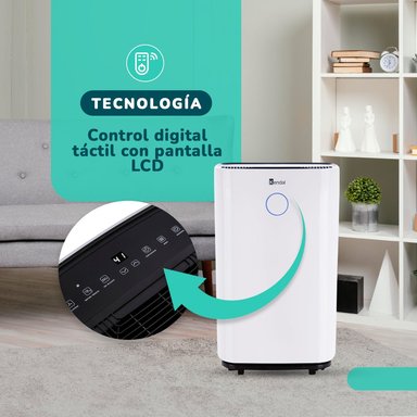 DESHUMEDECEDOR Y PURIFICADORK ENDAL 20 LT COBERTURA 30M2  POTENCIA 325W OL20-D025C - 5