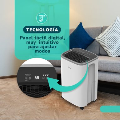 DESHUMEDECEDOR Y PURIFICADOR KENDAL KD-PD12R CON FILTRO MIXTO CAPACIDAD 12 LT  COBERTURA 30M2 POTENCIA 190W - 5