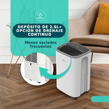DESHUMEDECEDOR Y PURIFICADOR KENDAL KD-PD12R CON FILTRO MIXTO CAPACIDAD 12 LT  COBERTURA 30M2 POTENCIA 190W - 9