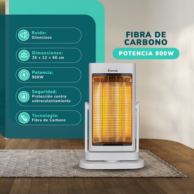 ESTUFA FIBRA DE CARBONO KENDAL KFC-90 D1 BLANCO - 2