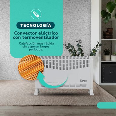 ESTUFA ELECTRICA CONVECTOR TURBO KENDAL KCH-2020 - 5