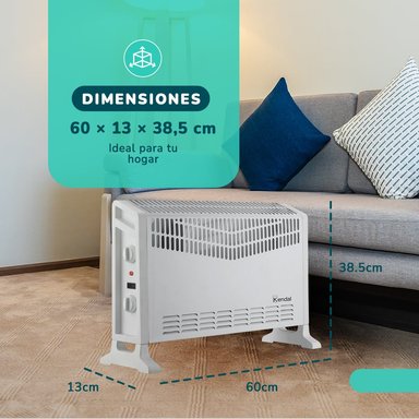 ESTUFA ELECTRICA CONVECTOR TURBO KENDAL KCH-2020 - 7