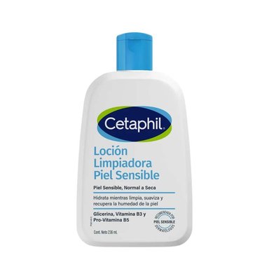 CETAPHIL LOCIÓN LIMPIADORA FACIAL 236ML PIEL SENSIBLE Y SECA - 1