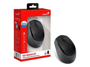 MOUSE GENIUS NX-8000S BT DUAL WIRELESS/BT BLUEEYE SILENT ERGONOMICO BLACK (31030034401) - 1