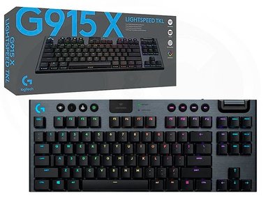 TECLADO LOGITECH G915 X TKL LIGHTSPEED/ BT LIGHTSYNC RGB / KEYCONTROL BLACK (920-012715) - 1