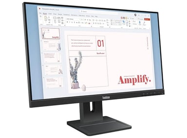 MONITOR PLANO LENOVO THINKVISION E24-40, 23.8' WLED FHD IPS/HDMI/DP/VGA/PARLANTES (2WX2) - 2