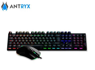 KIT GAMING ANTRYX GC-3100 BLACK, TECLADO SWITCH BLUE Y MOUSE - 2