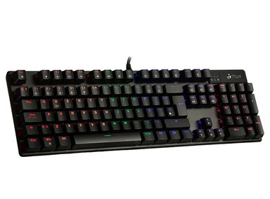 TECLADO MECÁNICO TE-4068G, RETROILUMINACIÓN RAINBOW, USB 2.0, ESPAÑOL, COLOR NEGRO - 2