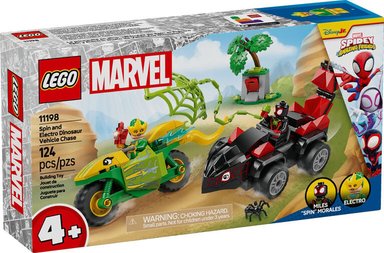 LEGO MARVEL 11198 SPIN Y ELECTRO: DUELO DE VEHÍCULOS DINOSAURIO - 6