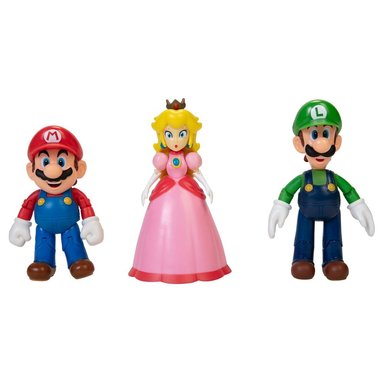 FIGURA JAKKS PACIFIC SUPER MARIO - MULTIPACK X3 MARIO PEACH Y LUIGI - 3