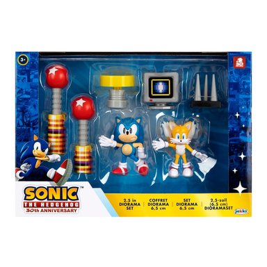 FIGURA SONIC HEDGEHOG - DIORAMA ELECTRICO CON SONIC Y COLITAS - 1