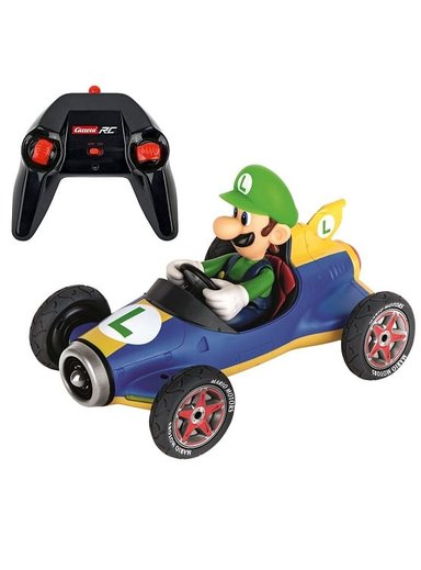 VEHÍCULO SUPER MARIO CARRO A CONTROL MARIO KART CARRERA MACH 8 LUIGI - 1