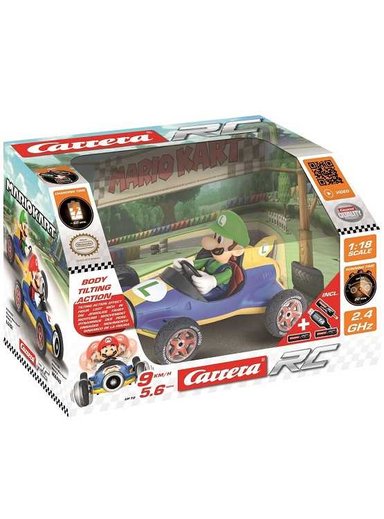 VEHÍCULO SUPER MARIO CARRO A CONTROL MARIO KART CARRERA MACH 8 LUIGI - 2