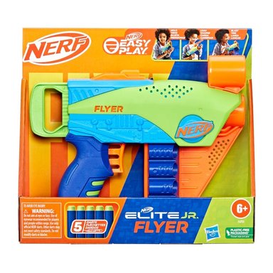 LANZADOR NERF ELITE JUNIOR FLYER +5 DARDOS - 1
