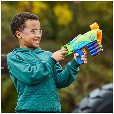 LANZADOR NERF ELITE JUNIOR FLYER +5 DARDOS - 4