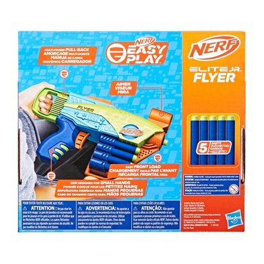 LANZADOR NERF ELITE JUNIOR FLYER +5 DARDOS - 5