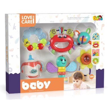 SET DE 6 SONAJAS COLORIDAS PARA BEBÉ