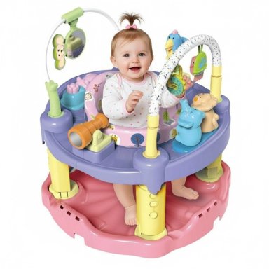 BABY JUMPER CENTRO DE ACTIVIDADES SALTARIN PARA BEBES 3 EN 1 ROSADO