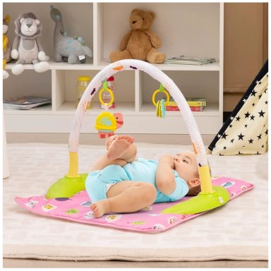 BABY JUMPER CENTRO DE ACTIVIDADES SALTARIN PARA BEBES 3 EN 1 ROSADO - 4