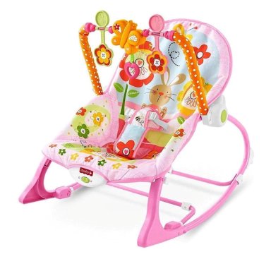 SILLA MECEDORA ROSADA FLORES 18 KG PARA BEBES - 4