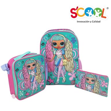 MOCHILAS SCOOL SET MOCHILA ESCOLAR RANGER LOL OMG CANDYLICIOUS OFICIO