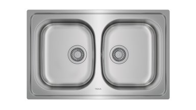 LAVADERO TEKA UNIVERSE 80 2C 80 T-XP 2 POZAS SOBREPONER 79 X 50 CM