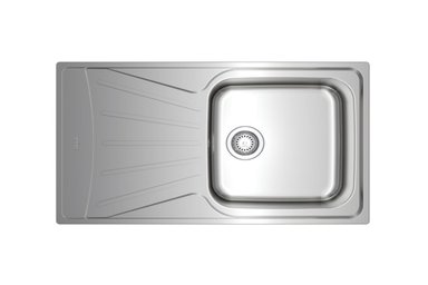 LAVADERO TEKA STARBRIGHT 50 E-XN 1C 1E 86 X 50 CM ACERO INOX