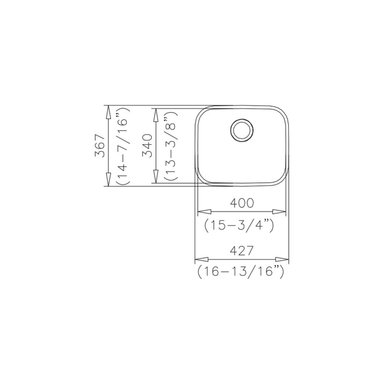LAVADERO DE ACERO INOXIDABLE BE 40X34 - 3