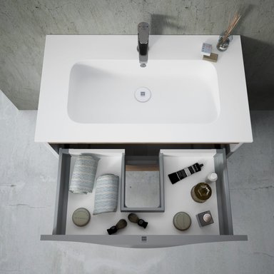MUEBLE SUSPENDIDO TEKA MANACOR MELAMINA BRILLO 80X60 BLANCO - 3