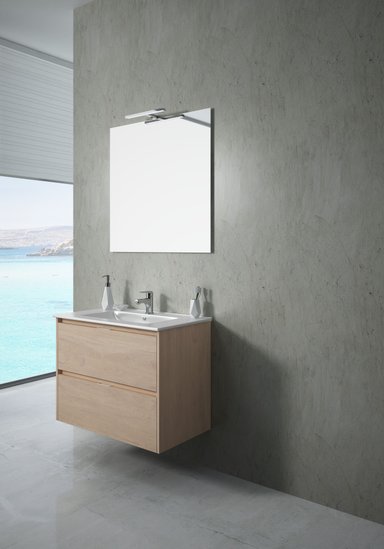 COMBO DE MUEBLES BAÑO TEKA INCA 80 DENVER OAK MELAMINA MARRÓN CLARO 80X45X46 CM - 2